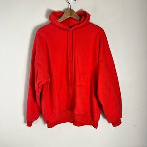 SLA The Label Size Small Cotton Oversized Red Hoodie